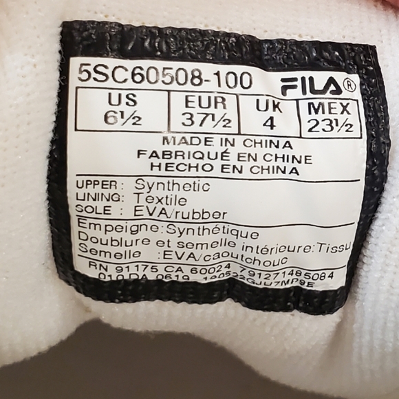 Fila Walking Shoes Womens Size 6.5 White Lace-up Low Top Sneakers - Picture 8 of 12